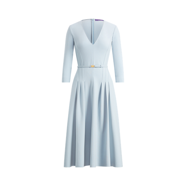Vestido em mistura de l&atilde; Raeana Ralph Lauren Collection em Azul de esmalte 2