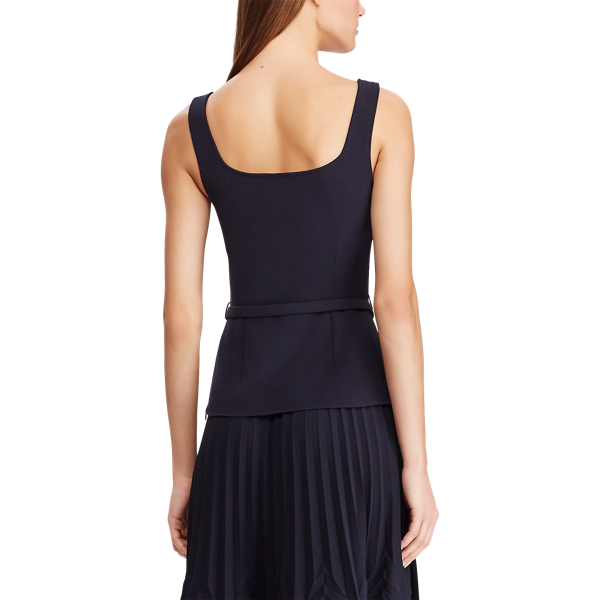Midnight Azalea Belted Wool Top Ralph Lauren Collection 6