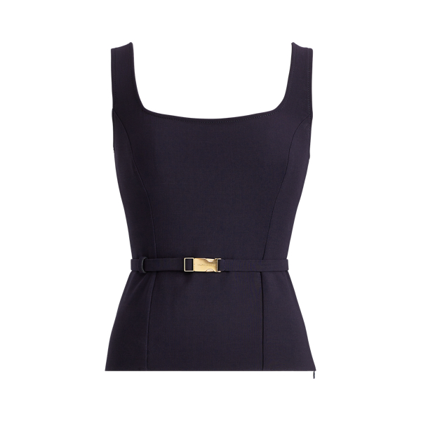 Midnight Azalea Belted Wool Top Ralph Lauren Collection 2