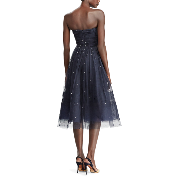 Midnight Carren Beaded Dress Ralph Lauren Collection 6