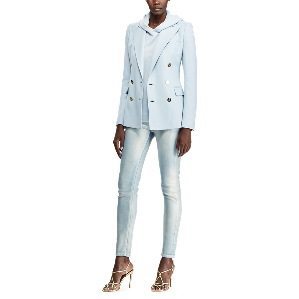 Powder Blue Camden Cashmere Jacket Ralph Lauren Collection 4