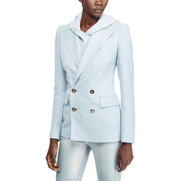 Powder Blue Camden Cashmere Jacket Ralph Lauren Collection 5