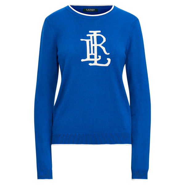 Monogram Cotton-Blend Sweater Lauren em 1