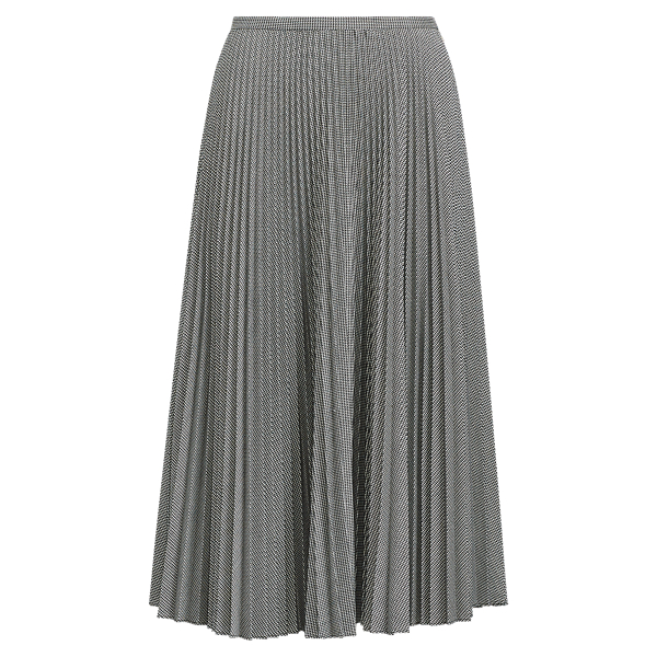 Pleated Twill A-Line Skirt Lauren 1