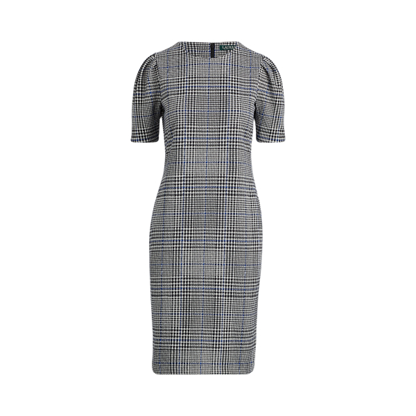 Glen Plaid Jacquard-Knit Dress