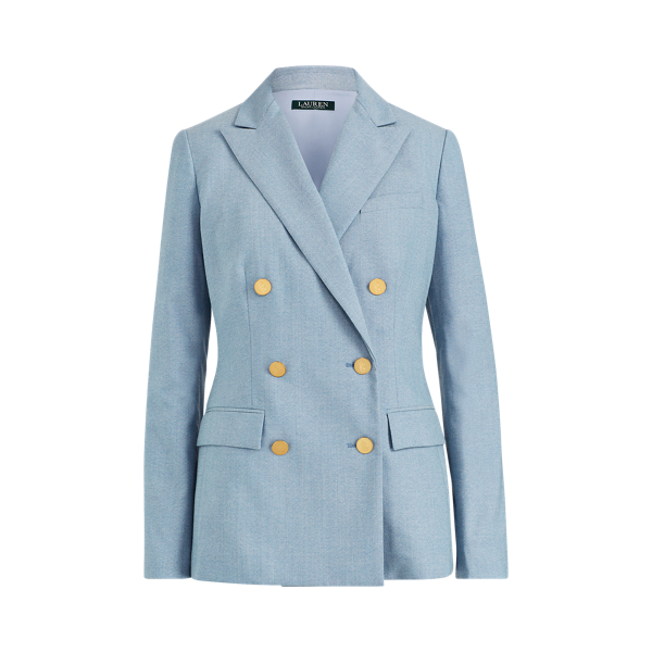 ジャケット POLO RALPH LAUREN Double-breasted wool blazer Blue 211952717 Polo Ralph Lauren Double-Breasted Wool Sweater Blazer