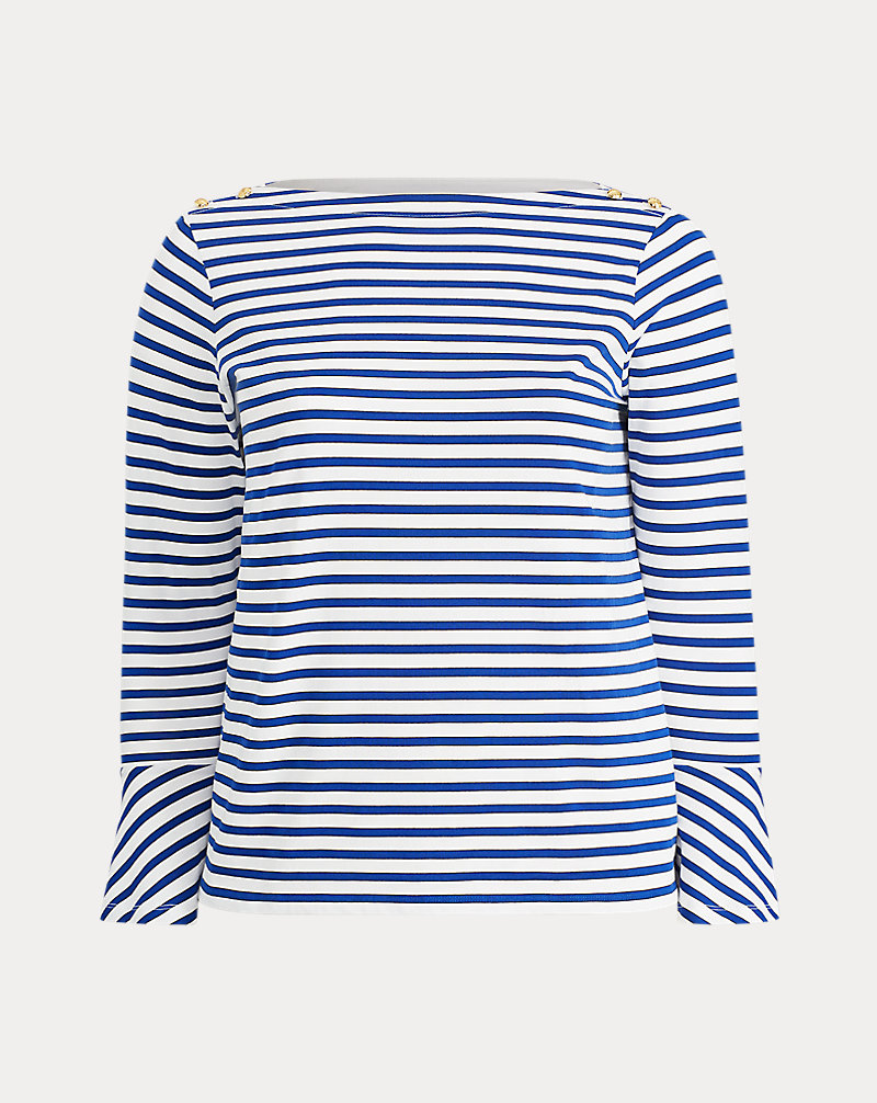 BLUE CREWNECK WITH LITTLE TONE ON TONE FLOWERS IN STRETCH FRENCH COTTON, BABY BLUE CREWNECK WITH LITTLE TONE ON TONE FLOWERS IN STRETCH FRENCH COTTON, BABY