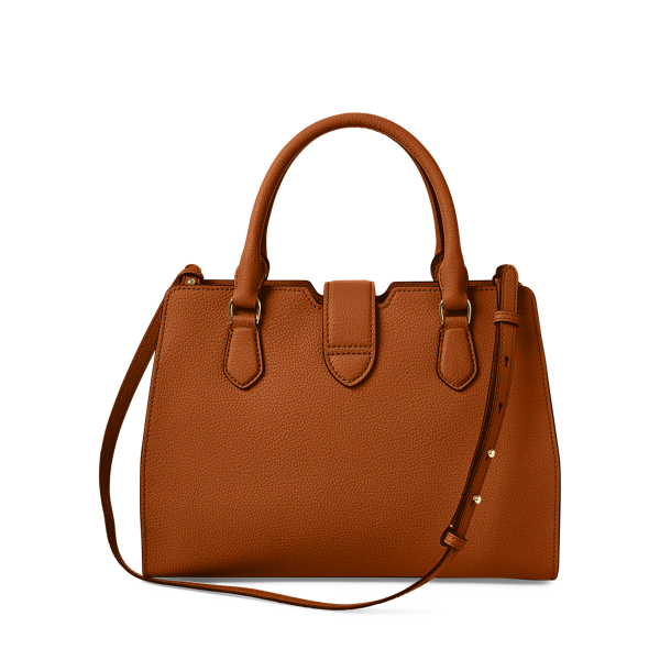 Lauren Tan Medium Pebbled Leather Satchel Lauren 4