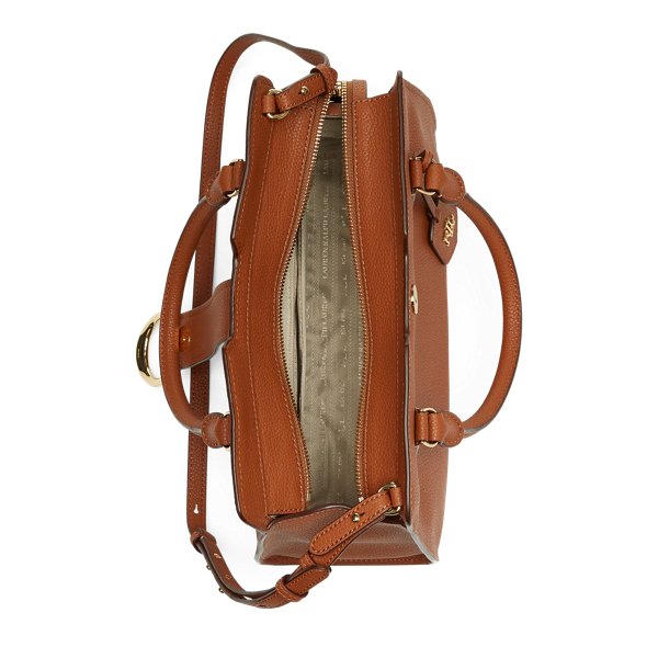 Lauren Tan Medium Pebbled Leather Satchel Lauren 5