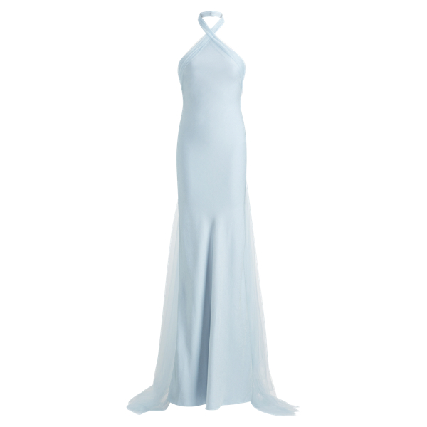Abendkleid Briar Ralph Lauren Collection in Puderblau 7