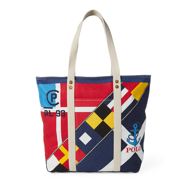 Sailing Boat Cotton Canvas Tote