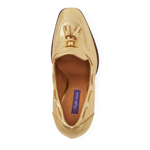 Gold Vayden Calfskin Shoe Ralph Lauren Collection 4