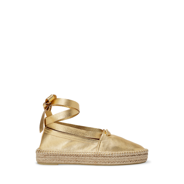 Espadrilles Perrie en cuir de ch&egrave;vre Ralph Lauren Collection en 1