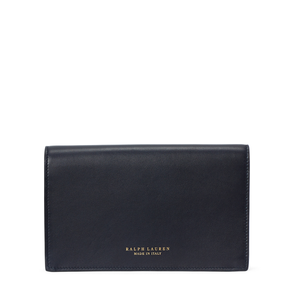 Pale Blue/Midnight Ricky Calfskin Chain Wallet Ralph Lauren Collection 3