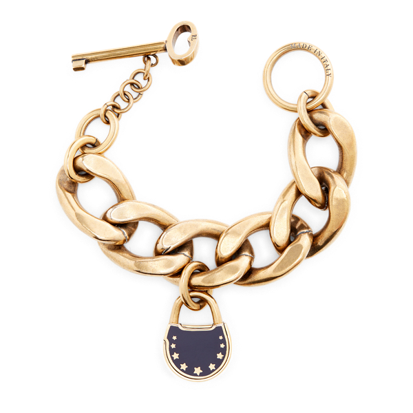 Padlock Curb-Chain Bracelet Ralph Lauren Collection in 1