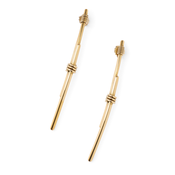 Whip Stick Brass Earrings Ralph Lauren Collection 1
