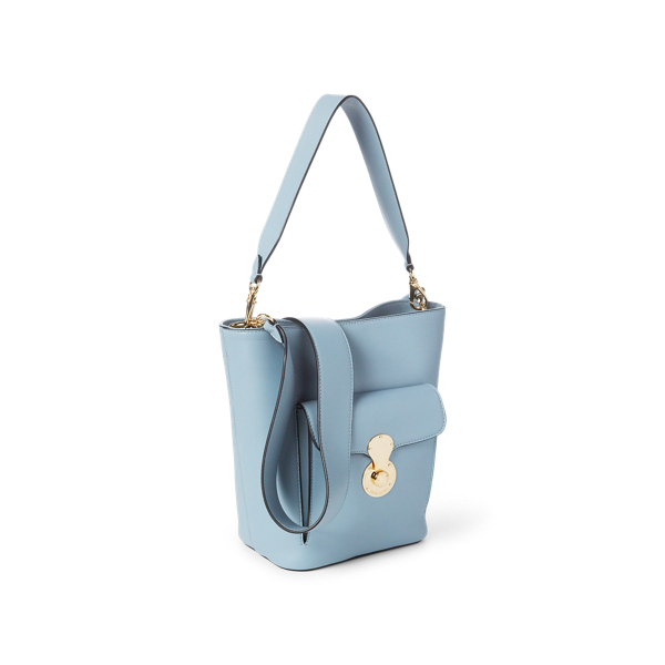 Pale Blue Calfskin Mini Bucket Bag Ralph Lauren Collection 3