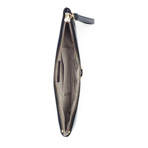 Black Saffiano Leather Wristlet Lauren 4