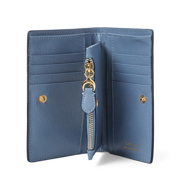 Blue Mist Compact Leather Wallet Lauren 3