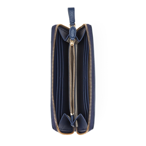 Navy Anchor Leather Wallet Lauren 3