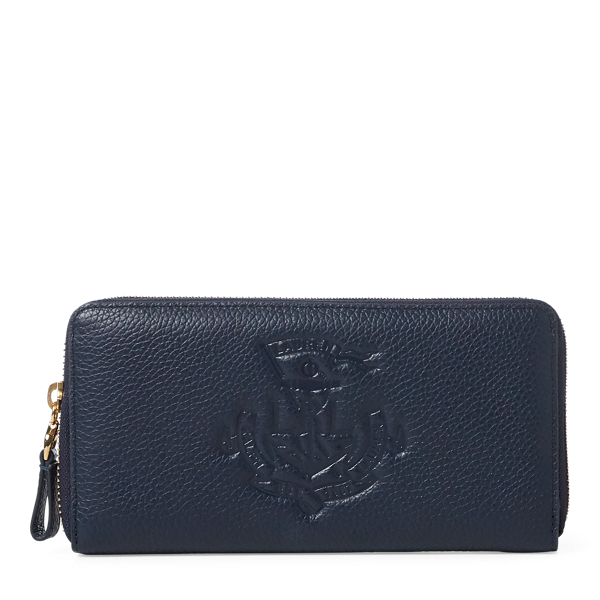 Portefeuille ancre en cuir