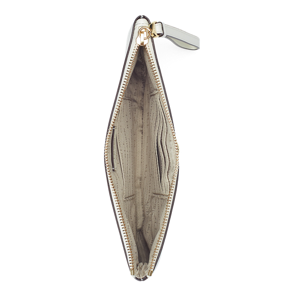 Vanilla Saffiano Leather Wristlet Lauren 4