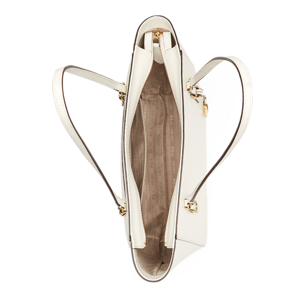 Vanilla Saffiano Medium Shopper Lauren 5