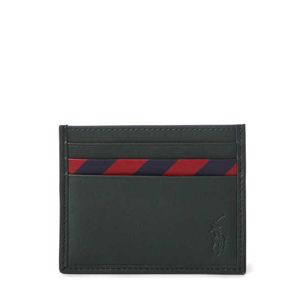 Striped Leather Card Case Polo Ralph Lauren 1