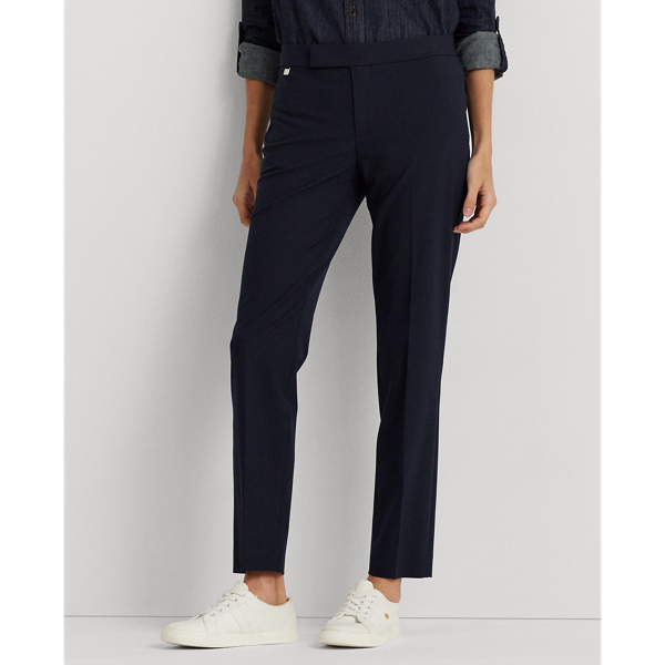Navy Creased Straight-Leg Trouser Lauren 4