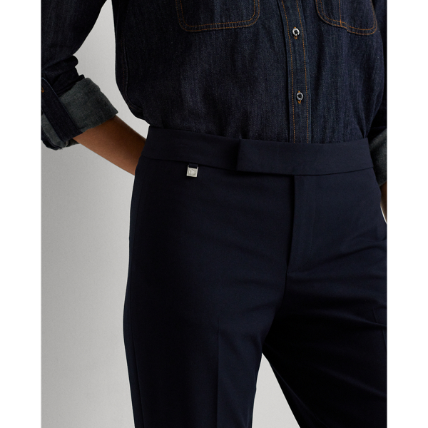 Navy Creased Straight-Leg Trouser Lauren 6