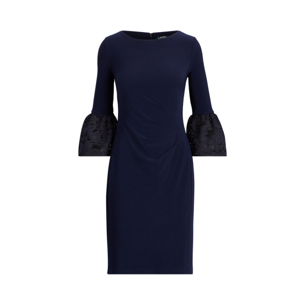 Taffeta-Jersey Dress Lauren Petite 1