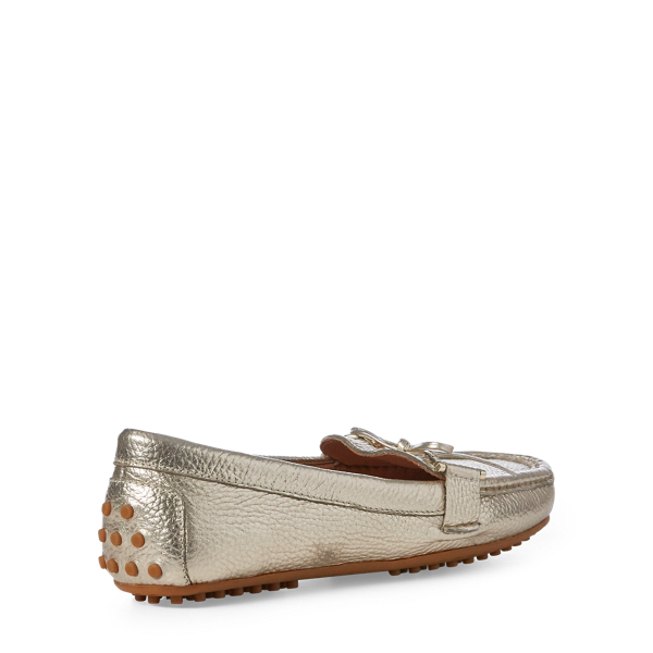 Mocassini Briley II in pelle Lauren in Platino 3