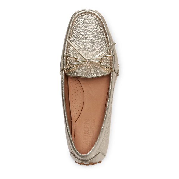 Mocassini Briley II in pelle Lauren in Platino 4