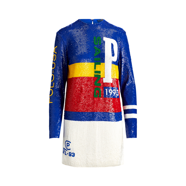 CP-93 Sequined Shift Dress Polo Ralph Lauren 1