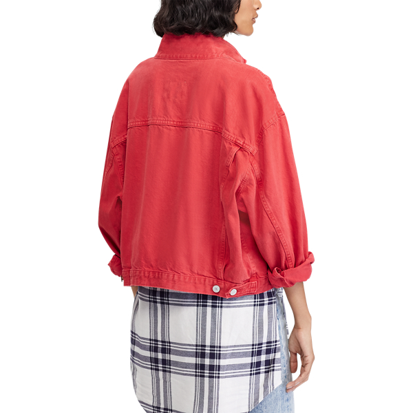 Red Denim Trucker Jacket Polo Ralph Lauren 6