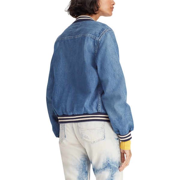 Dark Indigo Denim Bomber Jacket Polo Ralph Lauren 6