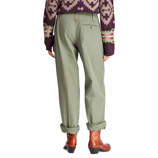 Mountain Green Belted Twill Straight Trouser Polo Ralph Lauren 6
