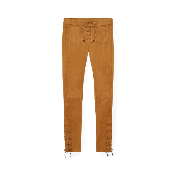 Lace-Up Suede Skinny Pant Polo Ralph Lauren in 1