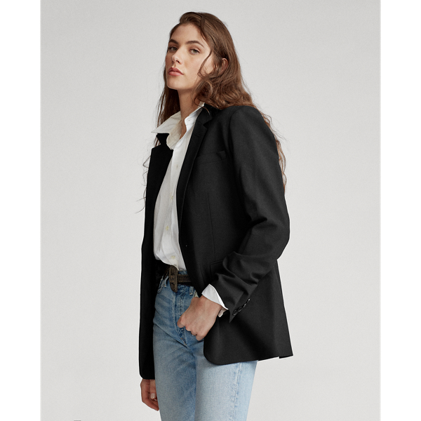 Black Wool-Blend Blazer Polo Ralph Lauren 5