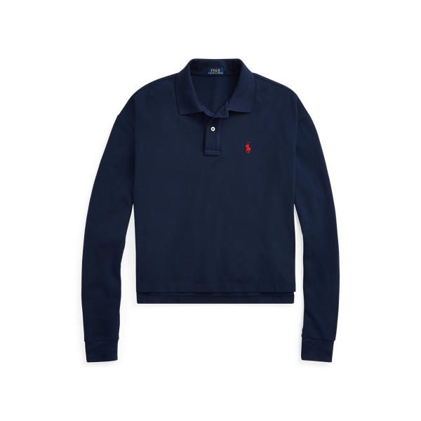 Newport Navy Cropped Mesh Polo Shirt Polo Ralph Lauren 2