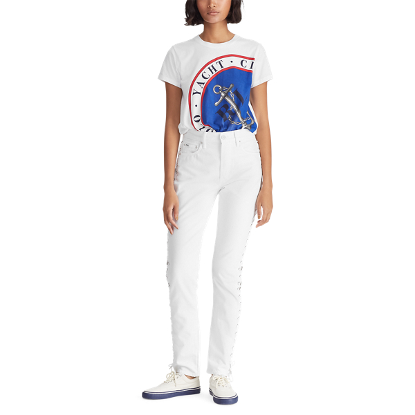 White Yacht RL Cotton Tee Polo Ralph Lauren 4