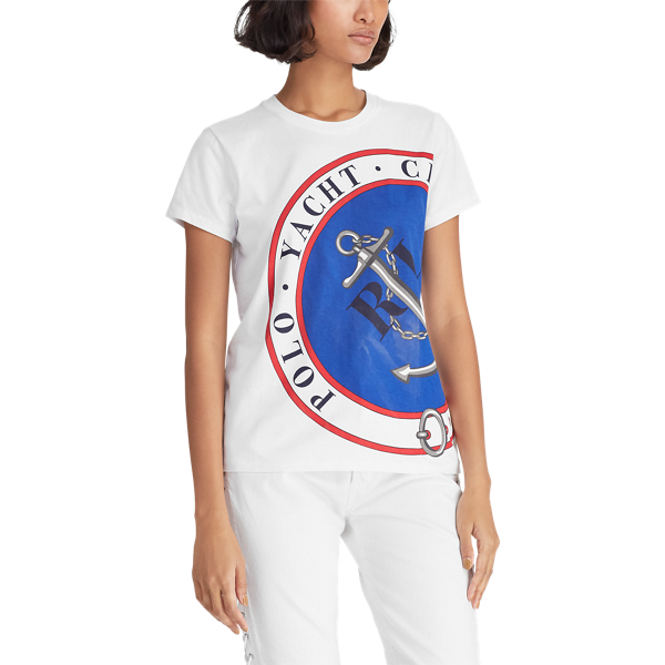 White Yacht RL Cotton Tee Polo Ralph Lauren 5