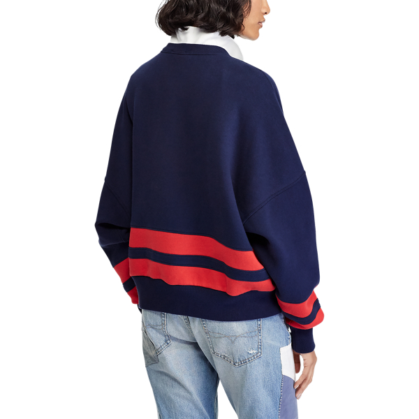 Cruise Navy Anchor Fleece Pullover Polo Ralph Lauren 6