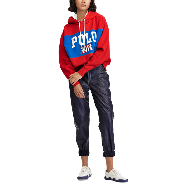 RL Red Anchor Flag Fleece Hoodie Polo Ralph Lauren 4