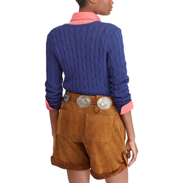 Zopfmusterpullover mit V-Ausschnitt Polo Ralph Lauren in Royalblau 6