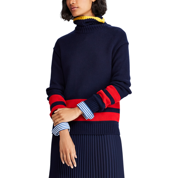 Navy/Red/Gold Striped Cotton&nbsp;Jumper Polo Ralph Lauren 5