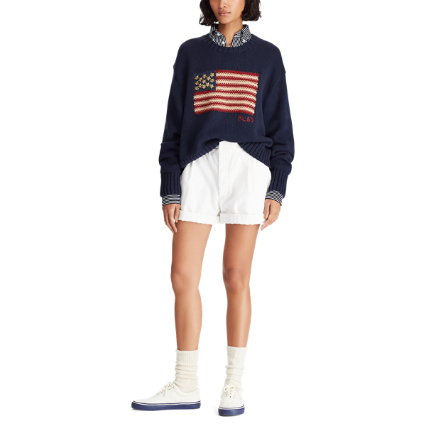 Navy Multi Beaded Flag Cotton Jumper Polo Ralph Lauren 4