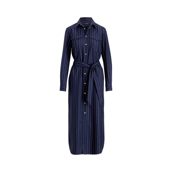 Pinstripe Wool Shirtdress Polo Ralph Lauren 1