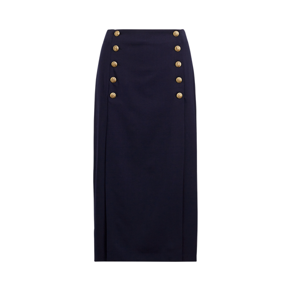 Double-Breasted Wool Skirt Polo Ralph Lauren em 1