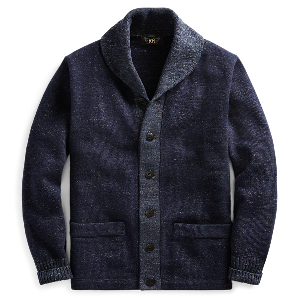Cardigan sciallato in cotone e lana RRL in 1